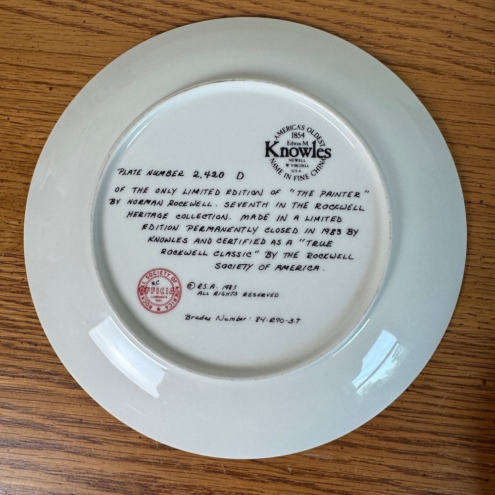 Norman Rockwell Heritage Collection Plates Set of 3‎ 1980s Vintage Gallery Wall - Picture 5 of 9